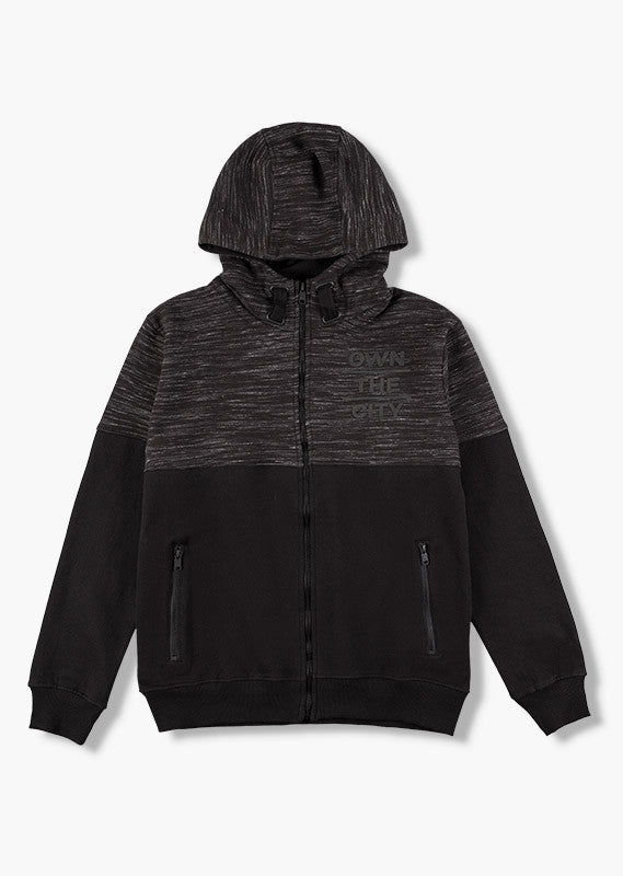 Zip Hood Sweatshirt | Black