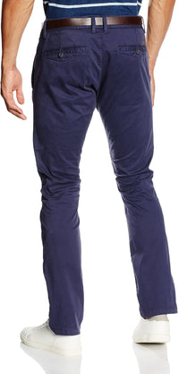 Chino Pants With Belt | Blue