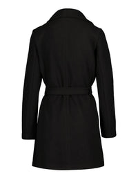 Wrap Front Coat | Black