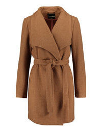 Wrap Front Coat | Cognac