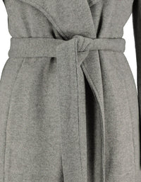 Wrap Front Coat | Gris Chine Light