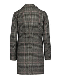 Straight Fit Coat | Black-White