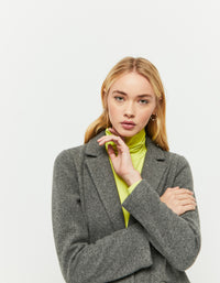 Straight Fit Coat | Gris Chine