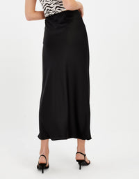 Satin Skirt | Black