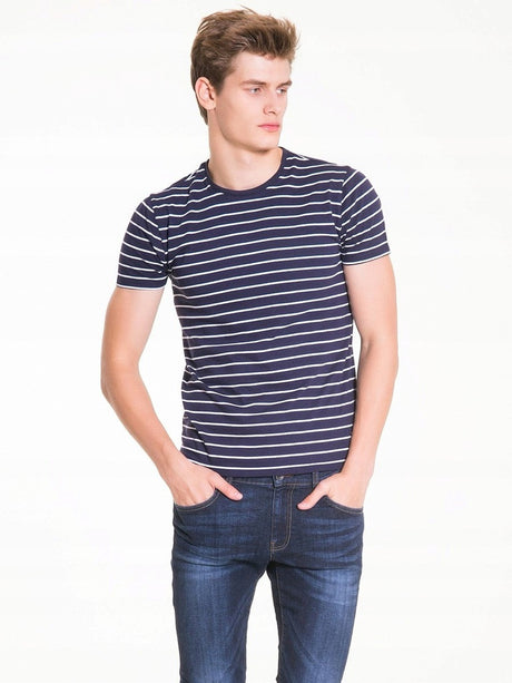 T.Shirt with Print | Navy Stripes