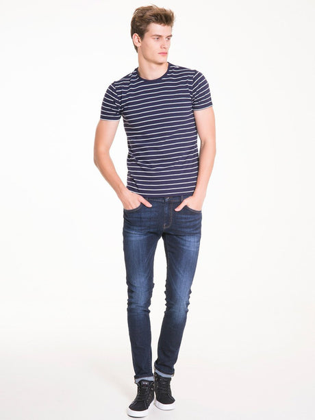 T.Shirt with Print | Navy Stripes