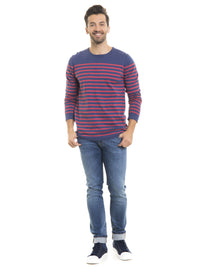 Sweater with Stripes | Indigo