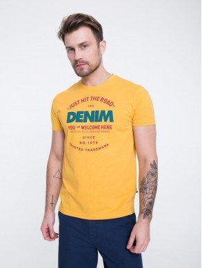 T.Shirt with Print - HIT THE ROAD | Yellow