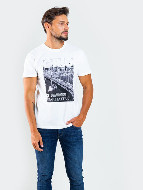 T.Shirt with Print - Manhattan | White