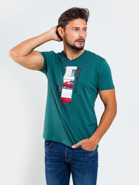 T.Shirt V-Neck | Dark Green