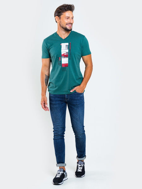 T.Shirt V-Neck | Dark Green