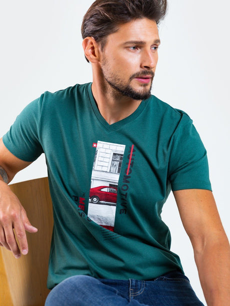 T.Shirt V-Neck | Dark Green