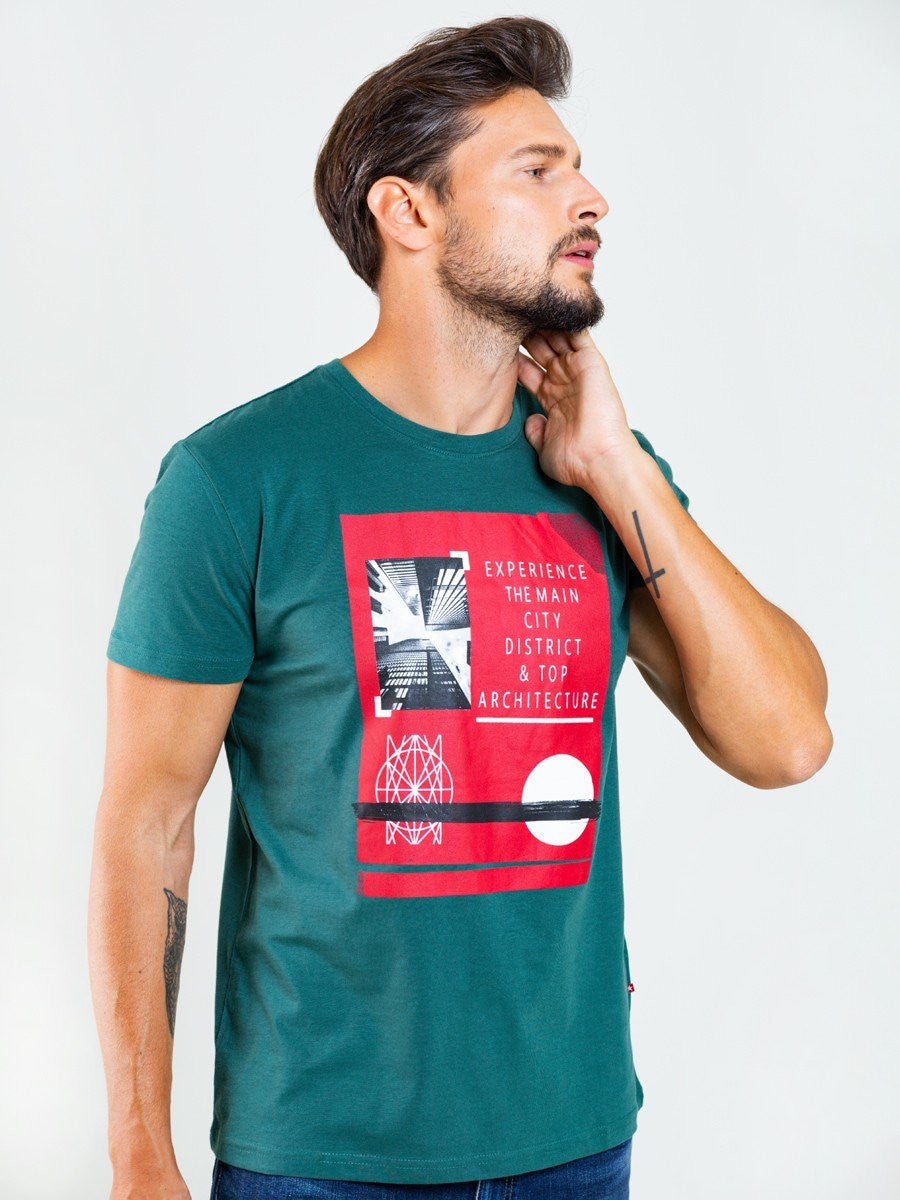 T.Shirt with Print | Dark Green