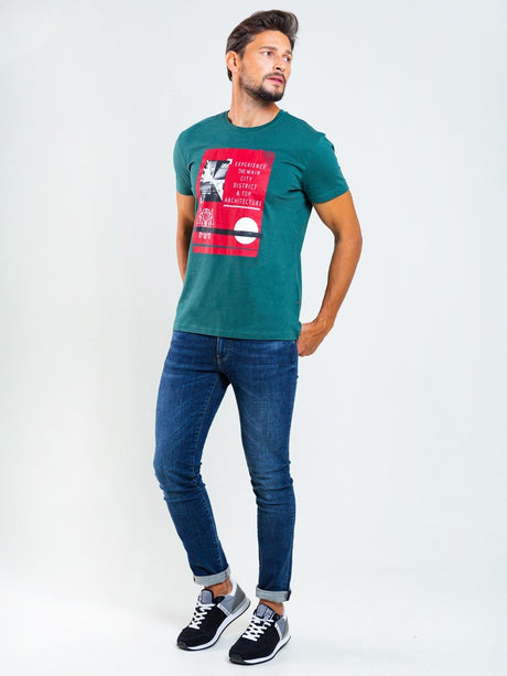 T.Shirt with Print | Dark Green