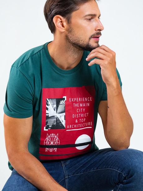 T.Shirt with Print | Dark Green