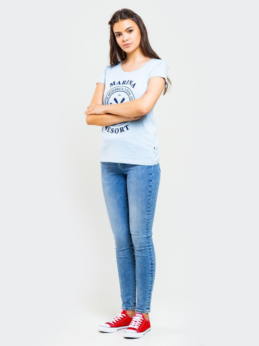 T.Shirt with Print | Light Blue