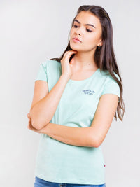 T-Shirt with small Logo | Light Green