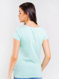 T-Shirt with small Logo | Light Green