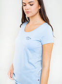 T-Shirt with small Logo | Light Blue