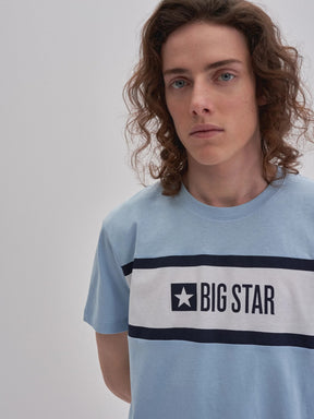 BIG STAR Logo T-Shirt Organic Cotton | Light Blue