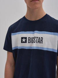 BIG STAR Logo T-Shirt Organic Cotton | Navy