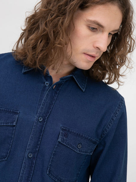 Denim Shirt | Navy Blue