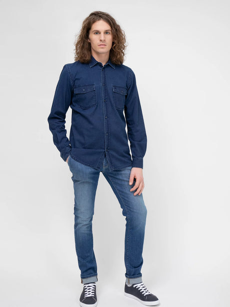 Denim Shirt | Navy Blue