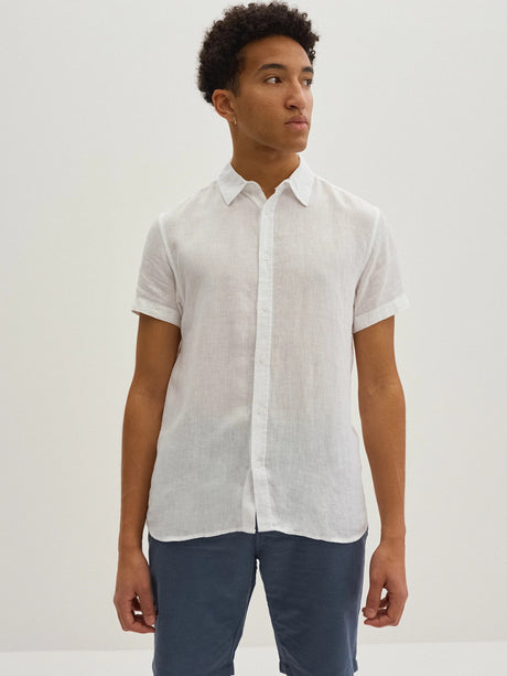 Linen Shirt Short Sleeves | White