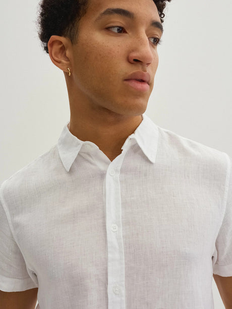 Linen Shirt Short Sleeves | White