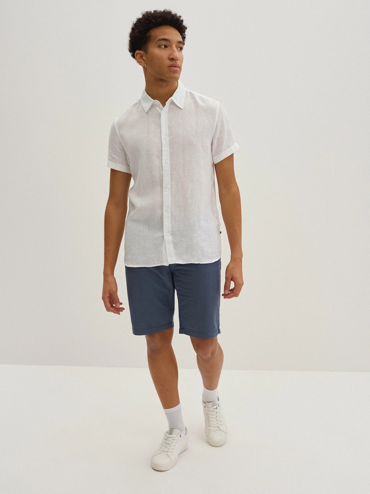 Linen Shirt Short Sleeves | White