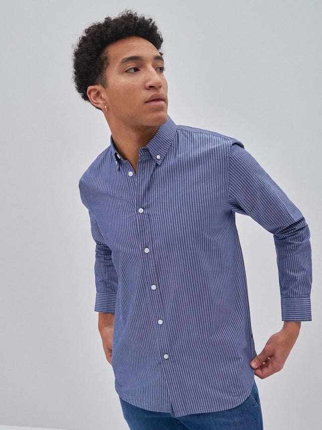 Shirt BIG STAR with Stripes | Blue Stripe