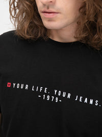 BIG STAR Your Life Your Jeans T-Shirt | Black