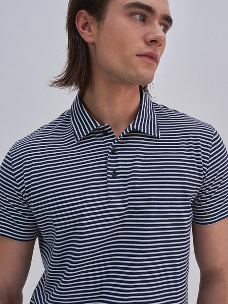 BIG STAR Polo with Stripes | Black White Stripes