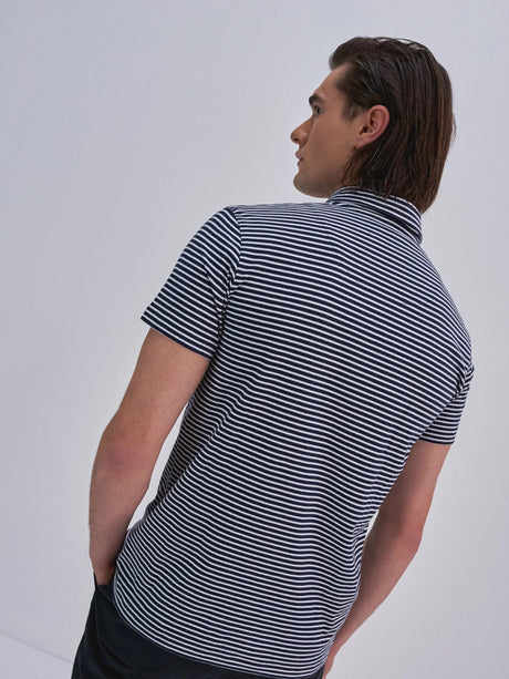 BIG STAR Polo with Stripes | Black White Stripes