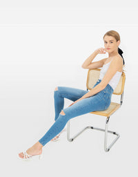 High Waist Push Up Skinny Jeans | Denim Blue (EHUM)