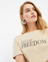 T-Shirt with Slogan | Irish Cream