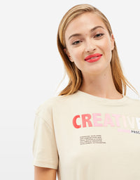 T-Shirt with Slogan | Irish Cream