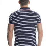 Polo Men with Stripes | Navy