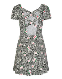 Leopard & Floral Print Dress | Multi Color