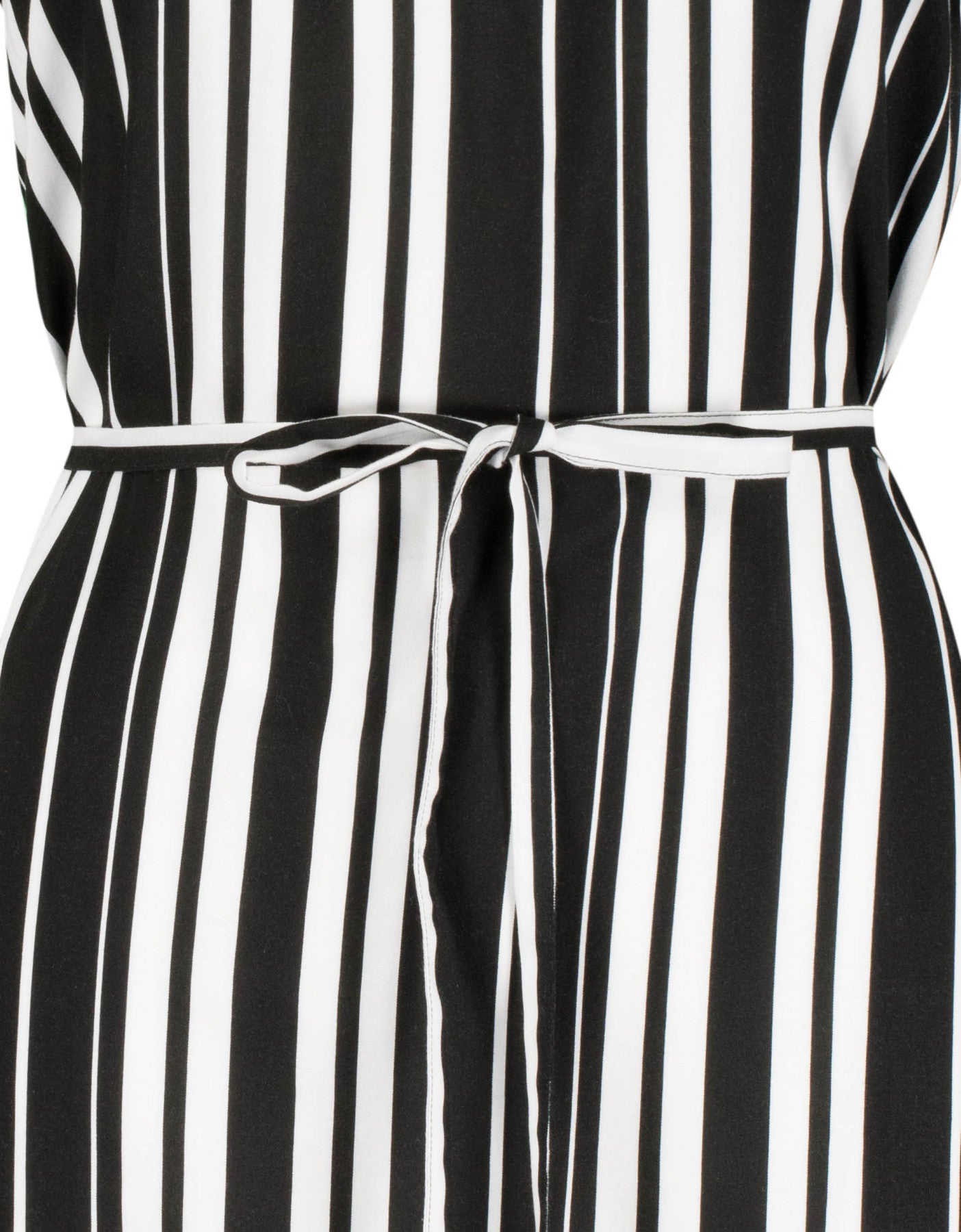 Striped Dress | Off White-Black