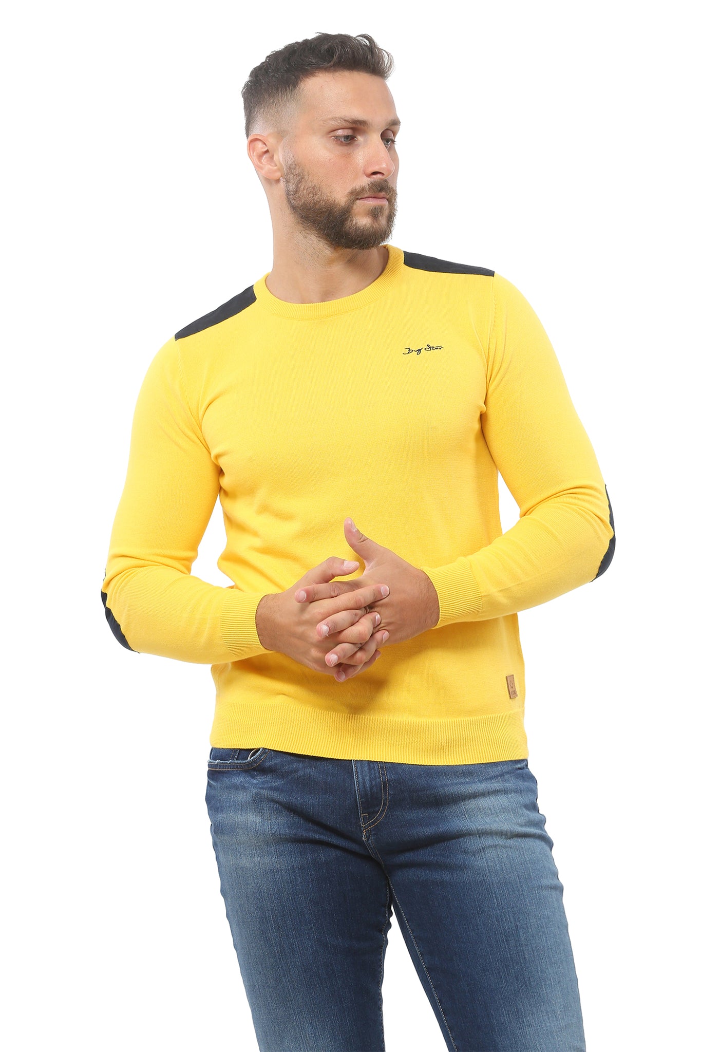 Basic Sweater Round Neck | Yellow