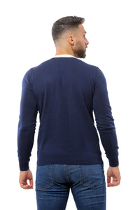 Sweater with Stripes | Dark Navy