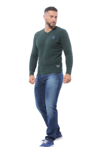 Sweater with Special Knitting | Dark Green