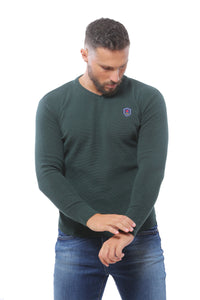 Sweater with Special Knitting | Dark Green