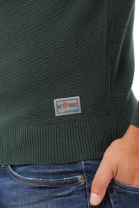 Sweater with Special Knitting | Dark Green