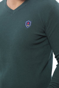 Sweater with Special Knitting | Dark Green