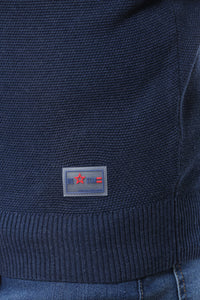 Sweater with Special Knitting | Navy