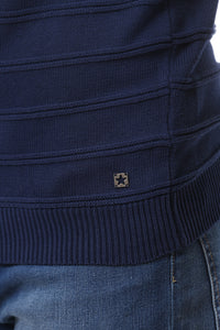 Sweater with Special Knitting | Dark Navy