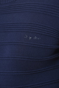 Sweater with Special Knitting | Dark Navy