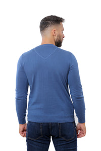 Basic Sweater V-Neck | Petrol Blue